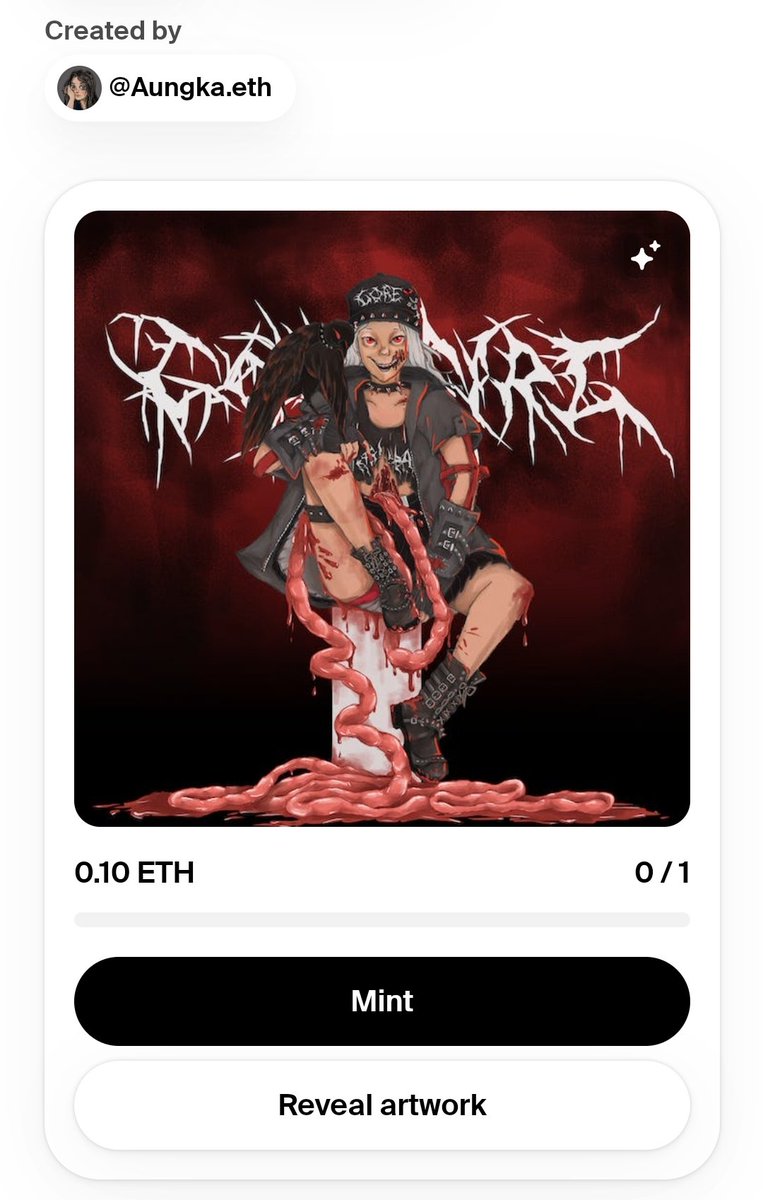 Only one you can mint🫠
This artwork=reveal 🫣
foundation.app/collection/okfa