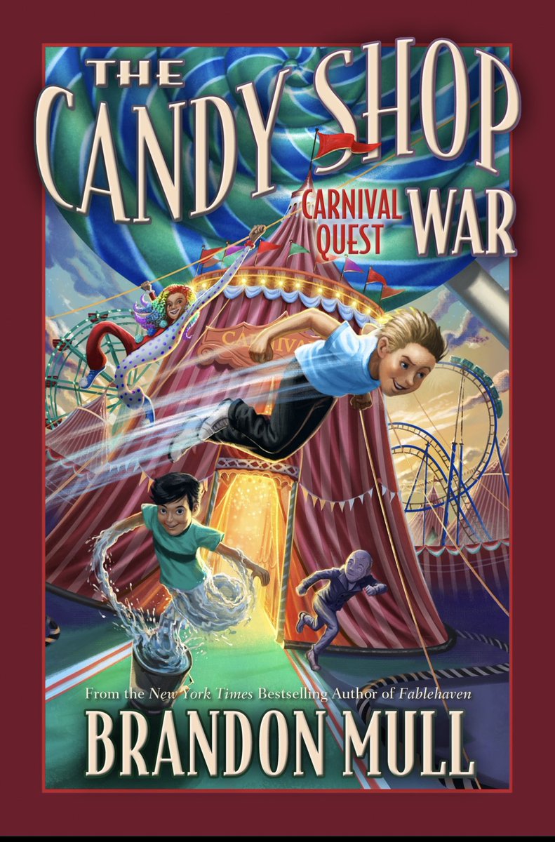 brandonmull's tweet image. Candy Shop War Book 3: Carnival Quest officially releases today. It’s the Candy Shop War finale, completing the series. Please spread the word!