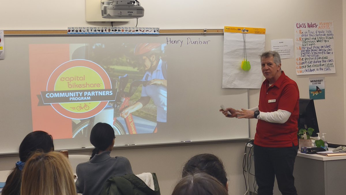 REEP students will be rolling into spring on Capital Bikeshare! Thank you, Capital <a href="/bikeshare/">Capital Bikeshare</a> , for the great presentations and helmets.