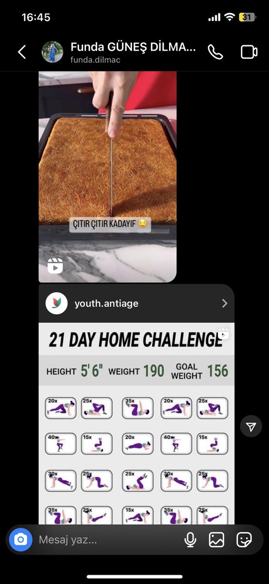 Ay ben diyete ara veriyorum yarın bu tatlıdan yapalım diyo (kahvaltıda ekmek yemedi diyeti) bide sonra göbek eritme videosu atmış