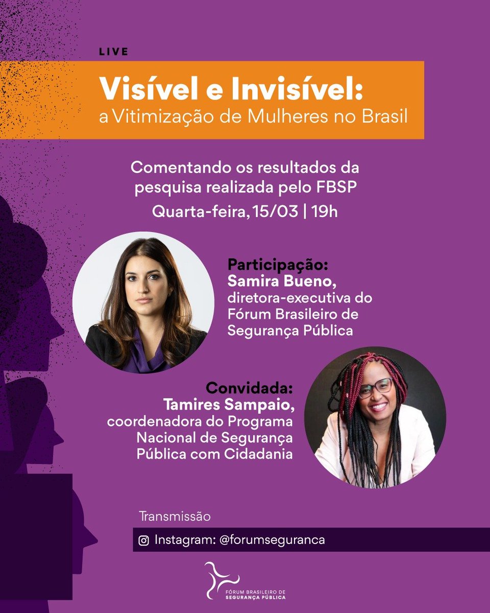 Renato Sérgio de Lima 🇧🇷 (@renatosdelima) on Twitter photo Amanhã, live do <a href="/forumseguranca/">Fórum Brasileiro de Segurança Pública</a> com <a href="/soutamires_sp/">Tamires Sampaio</a> e <a href="/sabueno85/">Samira Bueno</a> sobre a pesquisa Visível e Invisível e sobre o Pronasci (Programa Nacional de Segurança Pública com Cidadania) Amanhã, live do <a href="/forumseguranca/">Fórum Brasileiro de Segurança Pública</a> com <a href="/soutamires_sp/">Tamires Sampaio</a> e <a href="/sabueno85/">Samira Bueno</a> sobre a pesquisa Visível e Invisível e sobre o Pronasci (Programa Nacional de Segurança Pública com Cidadania)