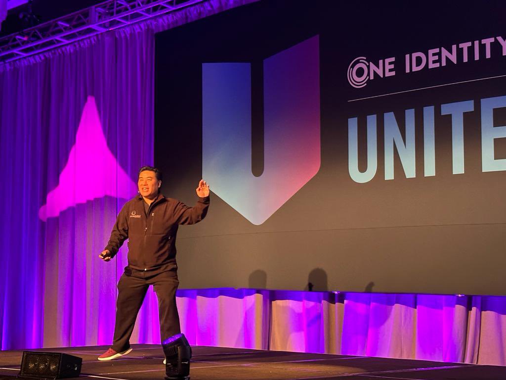 And we’re off! <a href="/markdlogan84/">Mark Logan</a>, CEO and president of One Identity; Patrick Hunter, VP of Pre Sales EMEA; and <a href="/rwang0/">R “Ray” Wang 王瑞光 #Cupertino #AI #Energy R.NFT</a>, founder of Constellation Research, kick off #OneIdentityUNITE - three days of unified identity strategy, education and discussions.