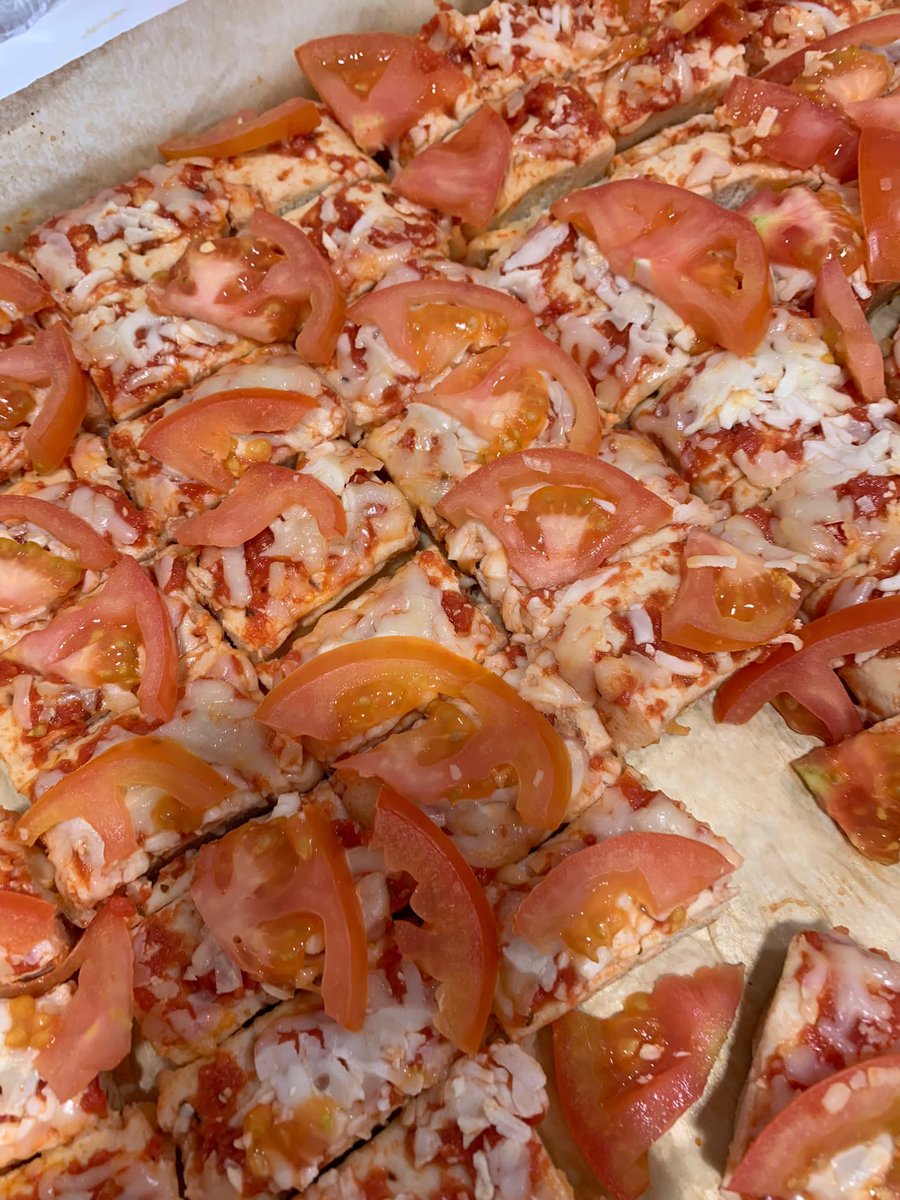 Our kitchen staff worked hard to provide some lovely vegetable pizzas for our children to try today. Yummy! #eatthemtodefeatthem