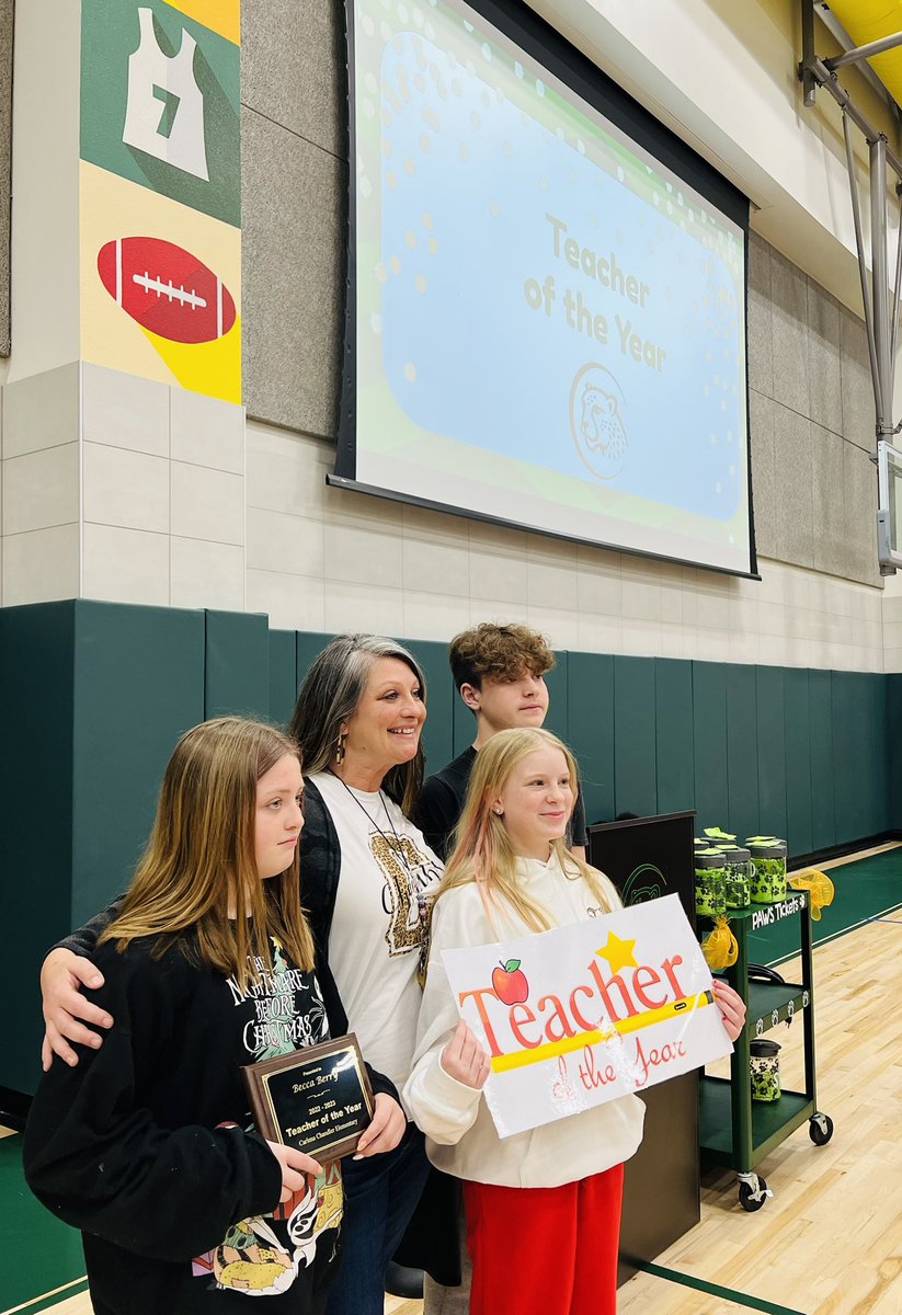 Congratulations to our very own Mrs. Becca Berry as our 22-23 Chandler Teacher of the Year! 🐆 💚 <a href="/Chelsea_Abboud/">Chelsea Abboud</a> <a href="/cheetahchandler/">Carlena Chandler Elementary School</a>