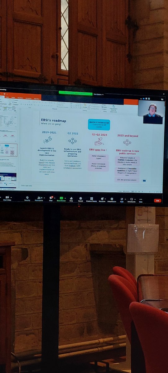 Pierre Marro from the <a href="/EU_Commission/">European Commission</a> presents EU blockchain Policy Initiatives goals. <a href="/EU_EBSI/">European Blockchain Services Infrastructure (EBSI)</a> roadmap, EU #Blockchain Partnership #EBP and the new instrument of Digital Decade Policy Programme 2030 for the development of Blockchain in EU, #EDIC European Digital Infrastructure.