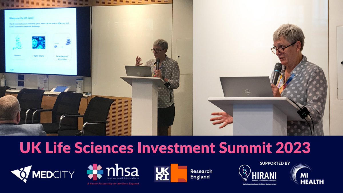 Despite economic headwinds, the future holds promise for UK #lifesciences says Dame <a href="/katebingham2/">kate bingham</a>. The UK should focus on innovative spaces where it can build competitive advantage: genomics, #digital, #data and AI, and early diagnosis. <a href="/The_NHSA/">NHSA</a> <a href="/MidsHealth/">MI Health</a> <a href="/hiranihealth/">HIRANI</a>