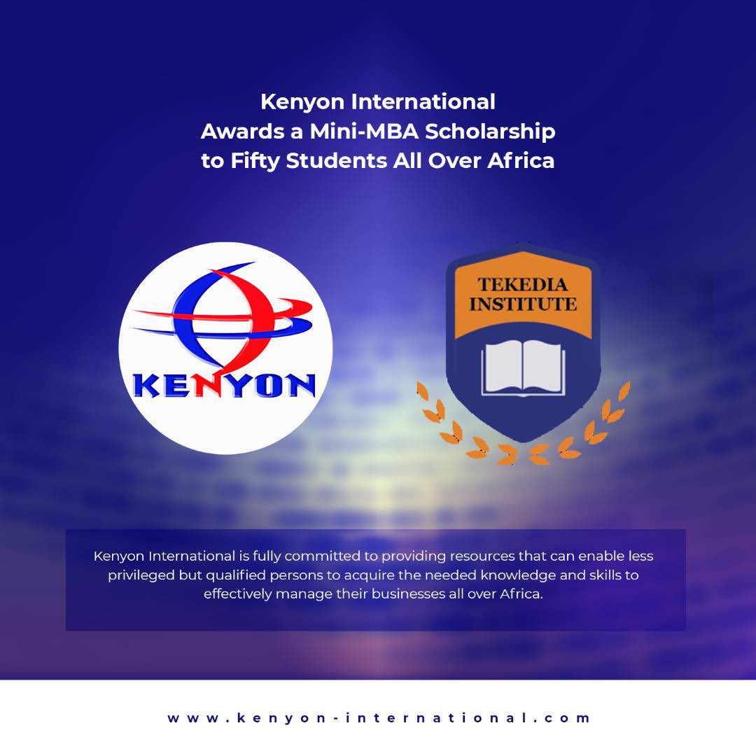 We_are_Kenyon's tweet photo. Kenyon International Awards a Mini-MBA Scholarship to Fifty Students All Over Africa
https://t.co/IYiEmKqUFg
#scholarship #kenyoninternational #tekedia #nigeria https://t.co/LdQHWaL6qT