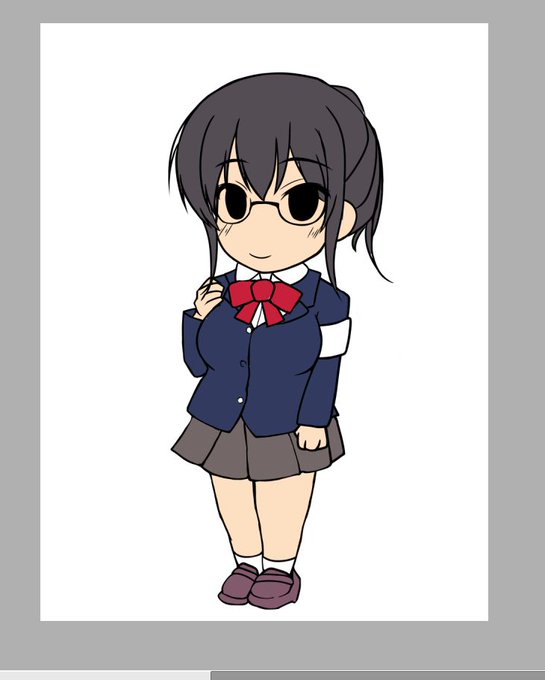 続SDキャラ作業中〆('ー`)b
地味っ子コンビいい感じに地味ぽく描けたんごw 