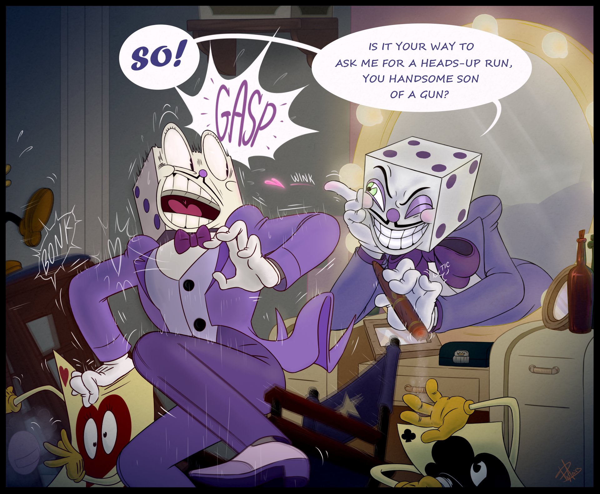 My Fan Art of King Dice! I watched the whole Cuphead Show just yesterday  and loved it! As a cartoon it's just lovely, don't you think? : r/Cuphead