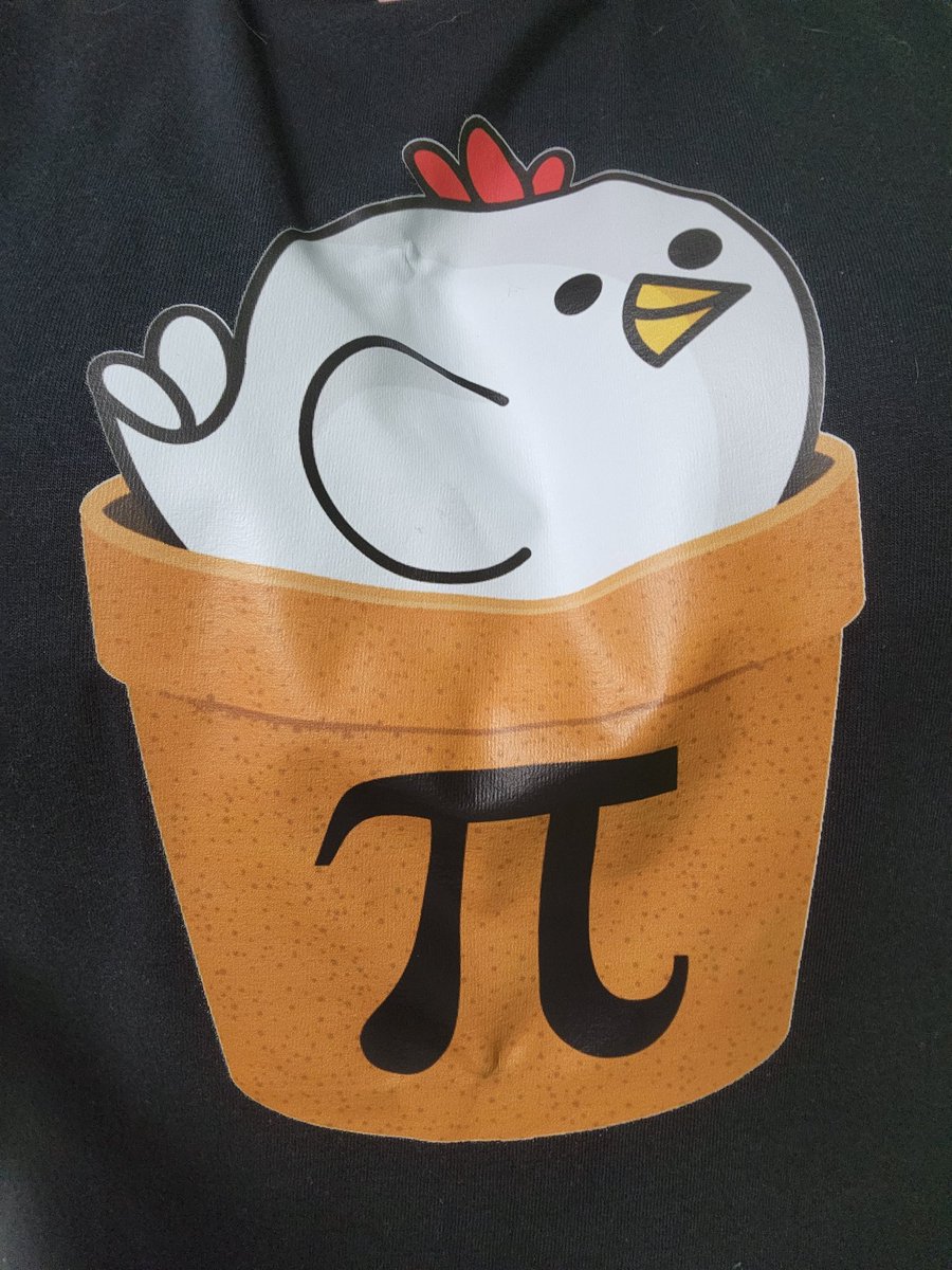 MsFlam33's tweet photo. Happy Pi Day!  Hope everyone has an Irrational Day!

Also, loving my shirt. Chicken PotPi.

&amp; Got a little treat from Admin.

It's a good day

#PiDay #stlday #314Day #vmselevate https://t.co/00wyS1IZnW