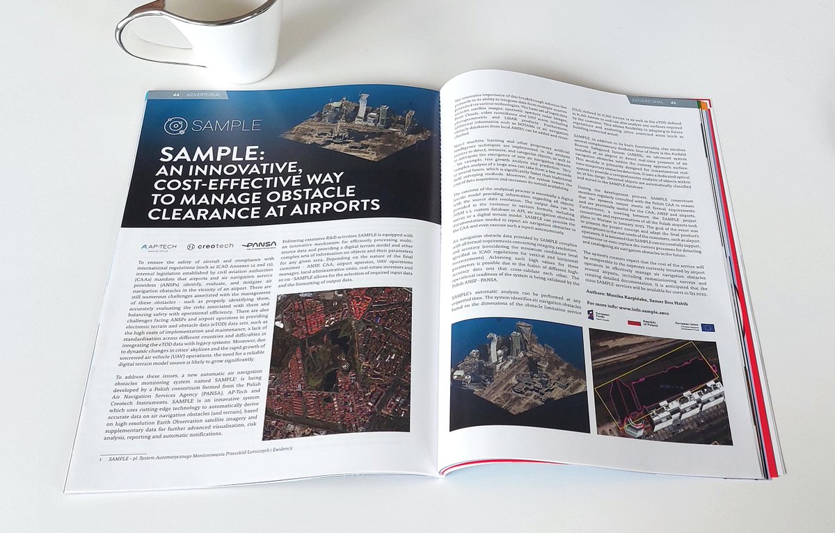 CreotechSa's tweet image. SAMPLE is a new, cost-effective system to manage obstacle clearance at airports and vertiports. How does it work? You will find all the details about this system in the latest edition of SkyWay, EUROCONTROL's official magazine.

#creotech #skyway #PANSA #Aptech #sample #CRI