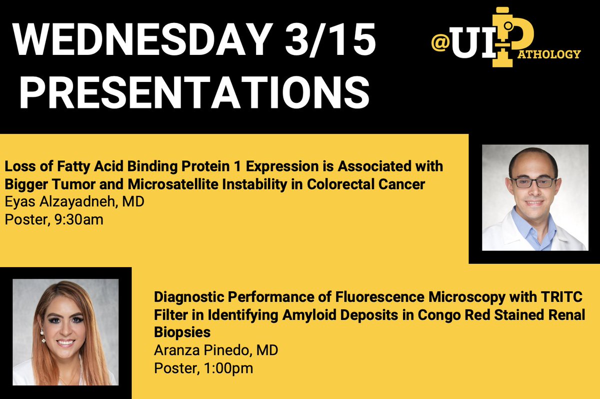 University of Iowa Pathology (@uipathology) on Twitter photo See below for the <a href="/UIPathology/">University of Iowa Pathology</a> #USCAP2023 posters and presentations for Wednesday, 3/15!
#PathTwitter #IowaPath See below for the <a href="/UIPathology/">University of Iowa Pathology</a> #USCAP2023 posters and presentations for Wednesday, 3/15!
#PathTwitter #IowaPath