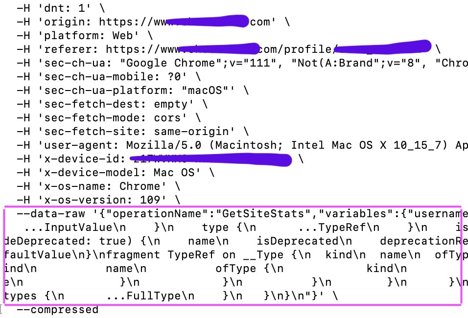 Ankush12389's tweet photo. 🕵️ GraphQL - Got the entire schema (53 KB!) &amp; it's one of my fav game sites 🙁 

Steps👇- 

1. Copy original graphQL req
2. Replace with full intro query. Check screenshot (see 🧵)
3. If introspection is enabled, you will get entire schema😃

#APISecurity #bugbountytips  #GraphQL https://t.co/A6mXHLDnEr
