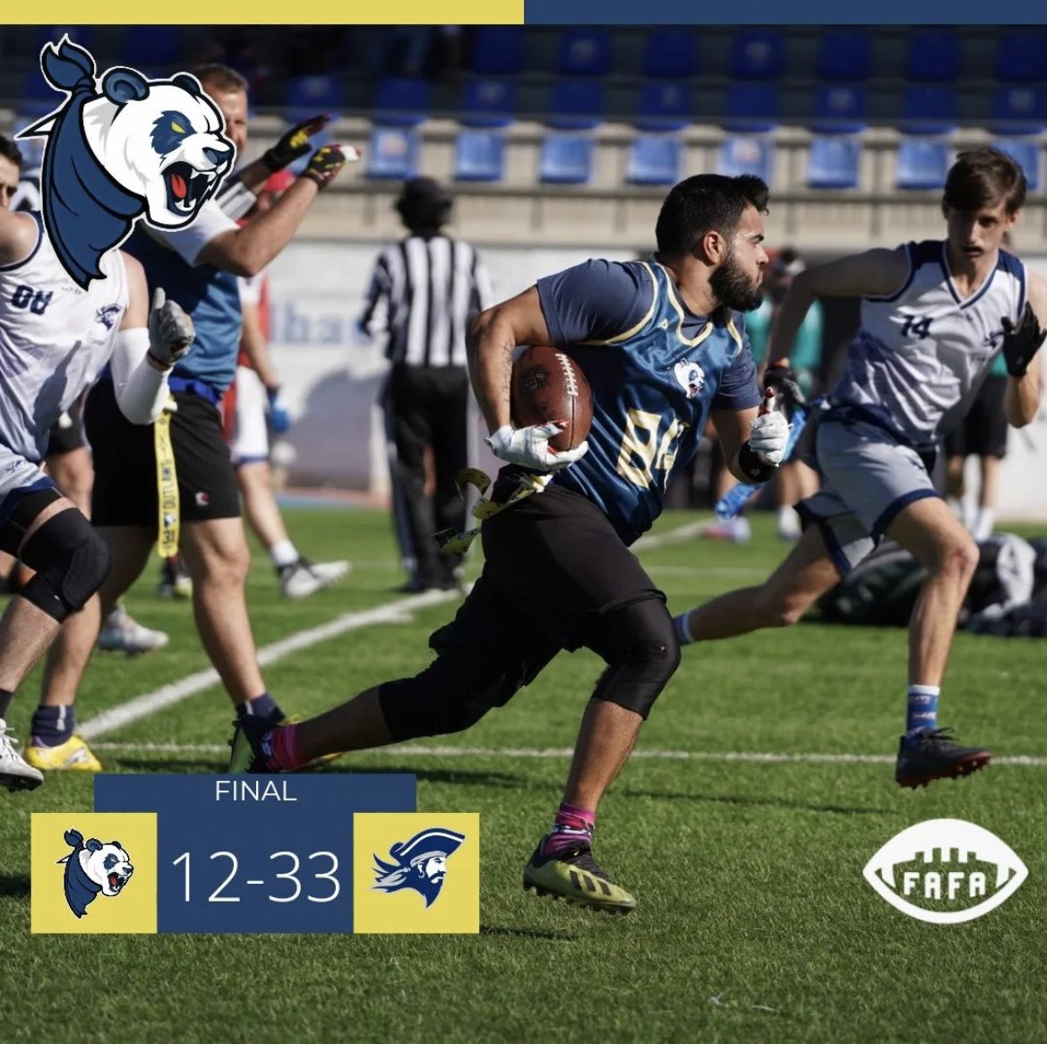 Outlawsflagof's tweet photo. RESULTADOS JORNADA 4 🏈✅

GAME 1️⃣
🆚@MalagaCorsairs 
🐼 12 - 33 🏴‍☠️

GAME2️⃣
🆚@GranadaPhoenix 
🐼 13 - 0 🔥 https://t.co/yzLlAHe8wg