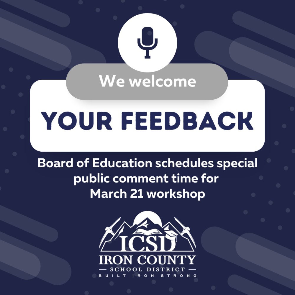 Board schedules special public comment time Irondistrict.org/article/103810…