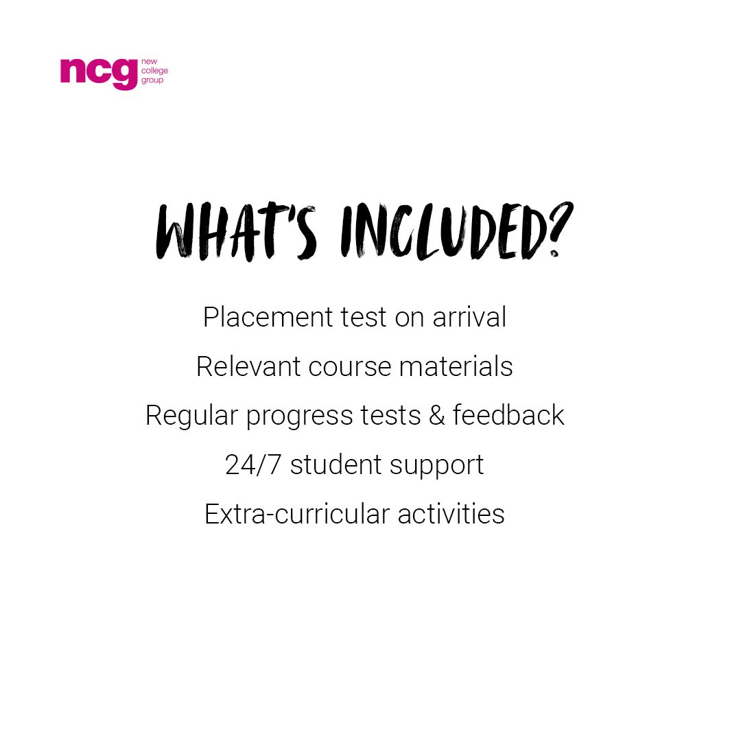 NewCollegeGroup's tweet photo. Our General English course aims to help increase your overall knowledge of English grammar and vocabulary, developing your skills for international communication. 📚

Find out more here - https://t.co/i70rvDmBKk 

#newcollegegroup #studyenglish #languageschool #learnenglish https://t.co/wkF3xVwCI1