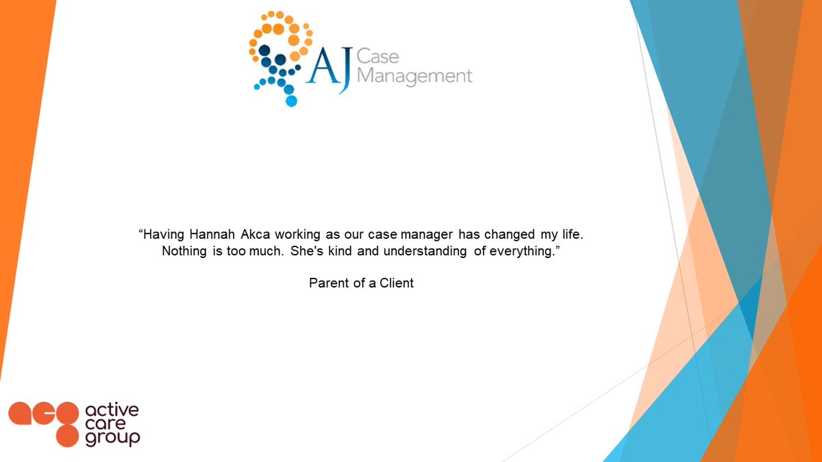 We_Are_AJ's tweet photo. 🚨 TESTIMONIAL TUESDAY 🚨

👇 Check out this testimonial from a parent of one of our clients sharing their experience of working with one of our Case Managers, Hannah Akca 👇

#AJCM #casemanagement #casemanager #TestimonialTuesday https://t.co/U22TAbyGVC
