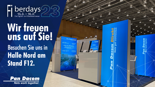 PanDacomAG's tweet photo. Morgen in Wiesbaden! Fiberdays 2023!

Die perfekte Kombination aus Ausstellungen, Kongress, Seminaren und Networking!
Besuchen Sie uns in der Halle Nord am Stand F12. 
Buchen Sie gleich heute einen Termin bei uns oder Ihrem Kundenberater unter: https://t.co/QfOp8m0Cl5 https://t.co/wAi4R1nkLS