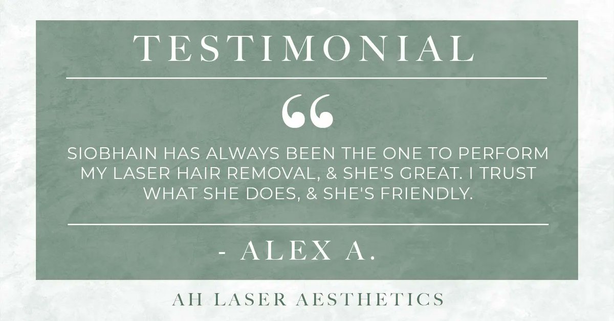 AHLaser's tweet photo. #TestimonialTuesday: “I continue to go to AH Laser Aesthetics for #laserhairremoval on my back. If you're thinking about laser hair removal...I would recommend coming here.” -Alex A.

📞 (847) 255-7474
💻 https://t.co/VGUXvDU1ip

#AHLaser #Illinois #Chicago https://t.co/eOH7Mcv9Nd