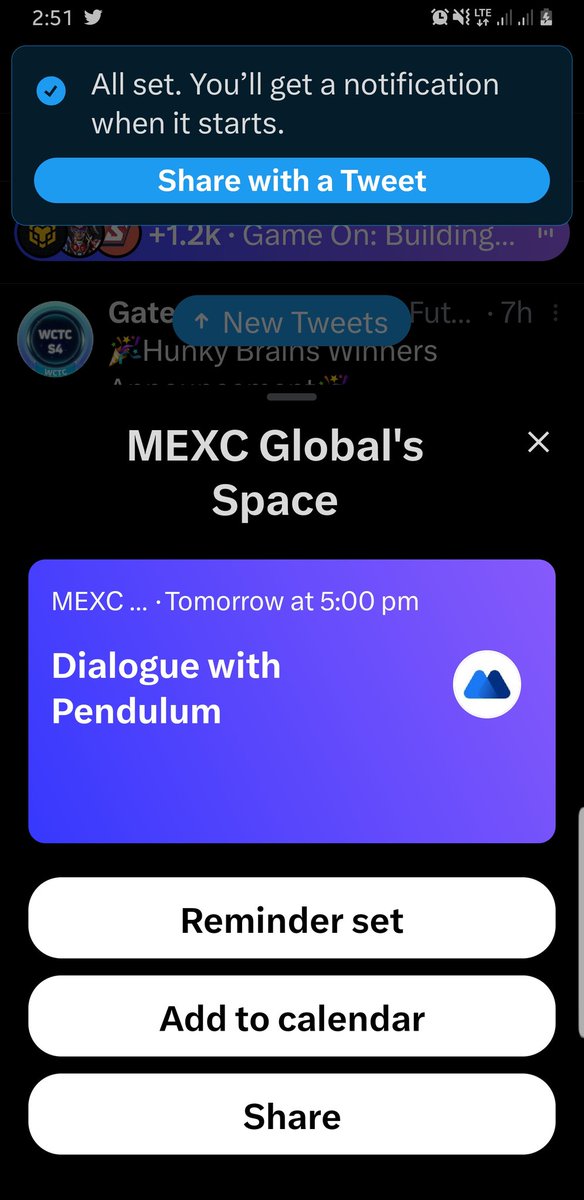 Second2best_'s tweet photo. Reminders set and I'm going to attend.
Make sure to join in @jummyhauwa @Dan_lamii @Amiraah_queen for our next Twitter space with @MEXC_Global and #PendulumChain https://t.co/XqnqWtfeSN