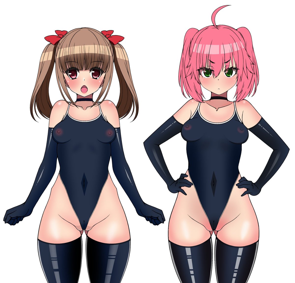 #女の子二人のイラストを貼る見た人もやる

このタグは是非とも便乗したい!
二人ならちっぱいツインズで! 