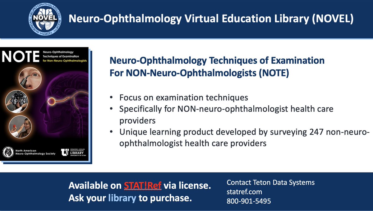 Do you have non-neuro-ophthalmology colleagues that could benefit from neuro-ophthalmology educational material tailored to them? Check out NOTE, our latest NANOS educational product. Access through STAT!Ref is the most user-friendly version.
<a href="/NANOSTweets/">NANOS</a> 
#localeyes