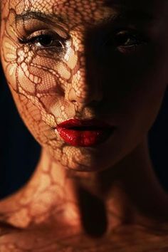 JessitoFerreyra's tweet photo. size: 24x16in Photographic Print: Woman in Shadows with Reflection of Openwork Lace on Her Face. Reflection by Gromovataya : https://t.co/kSOpjynfbC