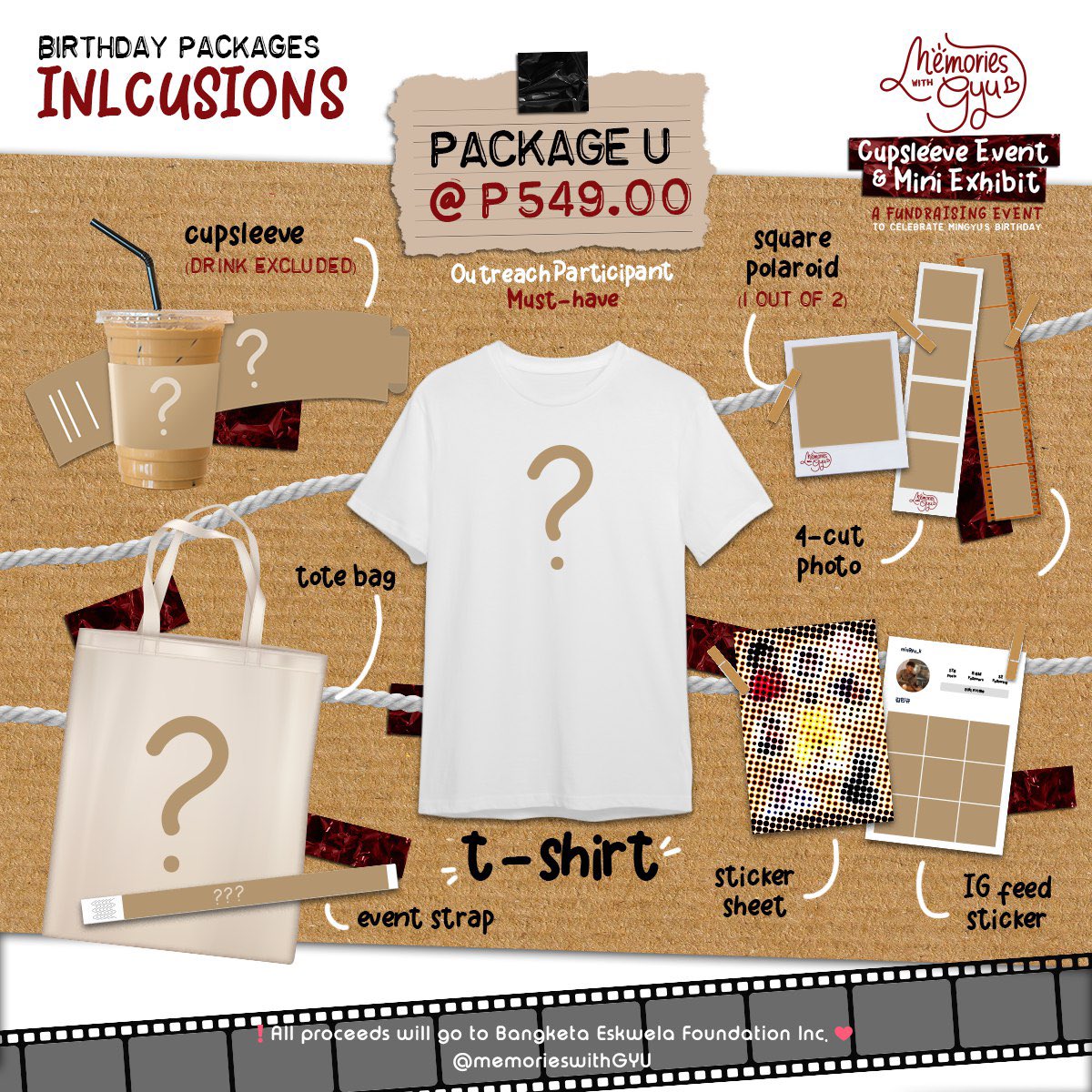 memorieswithGYU's tweet photo. Aside from the #MemoriesWithGYU Cupsleeve Event and Exhibit, we’d also love for you to come w/ us and spend time with our Aeta siblings. Join our Outreach Program by availing our Birthday Package U.

All proceeds of this kit will be donated to BEF Inc.
🔗: https://t.co/OM4T0Mab9y https://t.co/2U1ItMlk9s