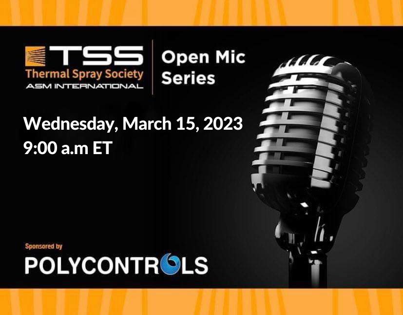 It is tomorrow! 🤩

You can still register : cutt.ly/g86EN8F

➡ Dr. Jegan Karthikeyan will be speaking on “Unresolved Challenges: A Journey in Thermal Spray Technology." 🗣 

Presented by tss thermal spray society and sponsored by Polycontrols Technologies.