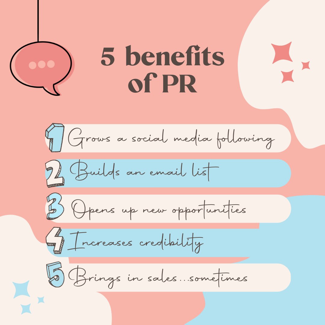 ✔Growing a social media following
✔ Building an email list
✔ Increasing credibility
✔ Bringing in sales
✔ Opening new opportunities
Are you ready to use the power of PR in your business
Let me know below👇