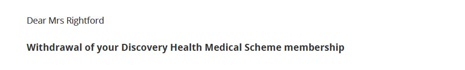 What was that strange sound? A huge sigh of relief as I finally cancel my <a href="/Discovery_SA/">@Discovery_SA</a> medical aid membership. We've been with them for 20+ years, businesses &amp; personal. They saved +-R487 by refusing to supply my son's asthma meds this last month, and lost two lifetime customers