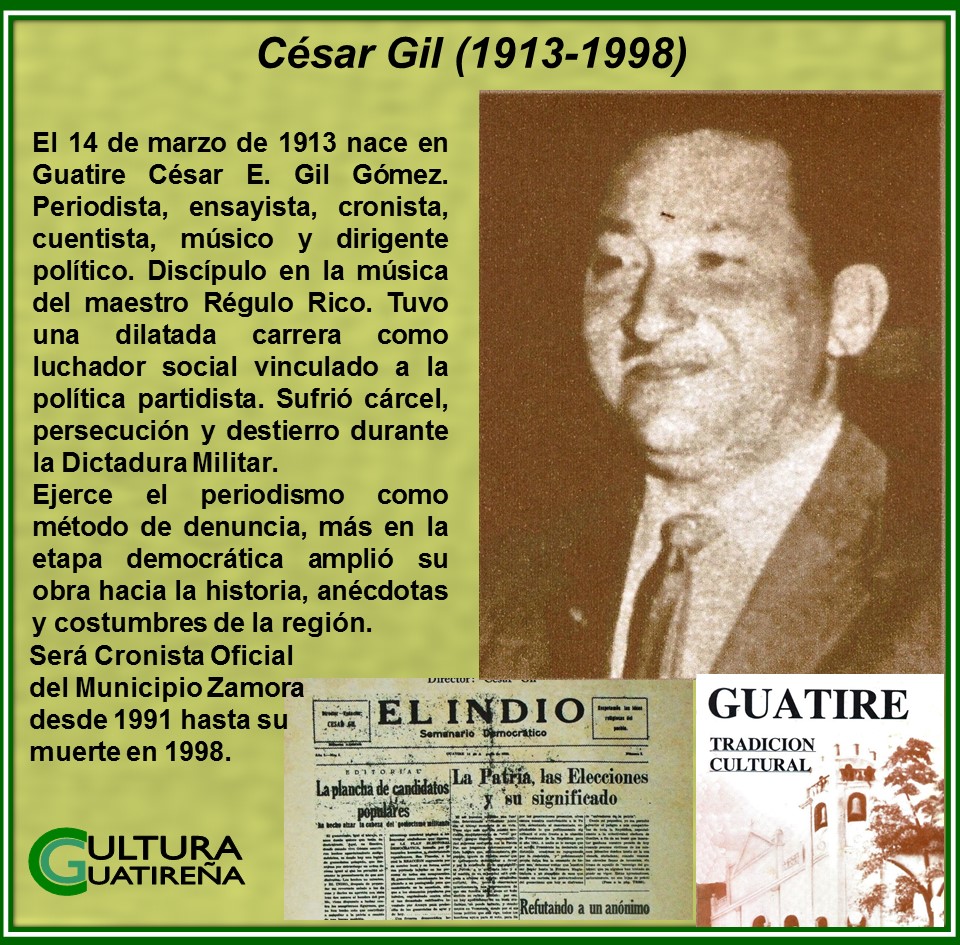 juancolina101's tweet photo. 14 de marzo de 1913 nace en #Guatire #CésarGil Gómez 
#Personaje #LuchadorSocial #Periodista #Música 
#Político #Cronista #Escritor #Democracia #AcciónDemocrática
#Guatireño #Nación #Parlamentario #Senador
#Efemérides
#Araira #Barlovento #Caucagua #Guarenas 
#CulturaGuatireña https://t.co/gJ1BMDRrFZ
