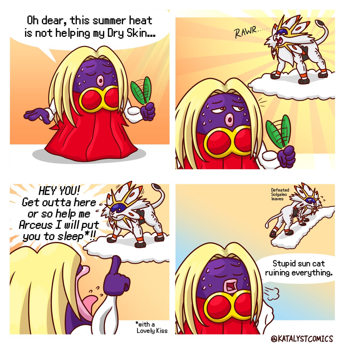 Jinx solves global warming. #pokemon #comic #comics

Muk Jones Therapist Panels: 
instagram.com/p/CfwJlzXoenf/