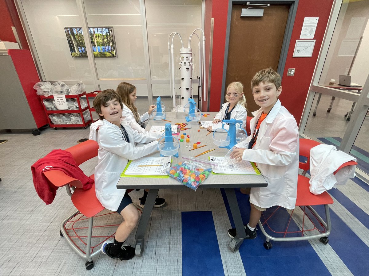 SylvestrisClass's tweet photo. We had a great time in the @ADHUSelementary  science lab yesterday experimenting with changes and measurement of matter. @ADHUS_FAUHS https://t.co/bC8BFNy9Ox
