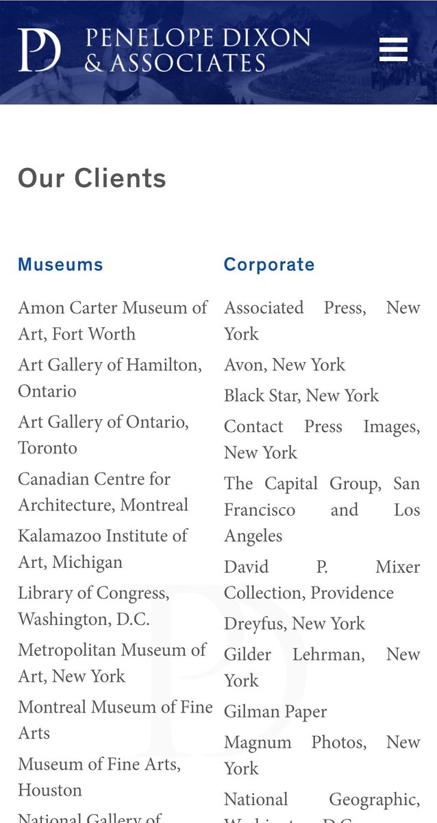 The collections referenced in our 8-Ks were appraised by Penelope Dixon and Associates. $TTCM

peneloped.com