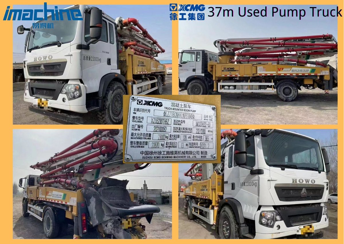 Imachinemall's tweet photo. ‼️Daily Recommendation‼️
XCMG 37M Used Pump Truck
📅Year of manufacture: 2021📅
✔Support video conference to see the real-time operation of the machine, price cheap, quality great, logistics guarantee.
Wishing friends business💰💰💰
Website🌐https://t.co/3Pnp0VJbn1 https://t.co/7LdxJK5flC