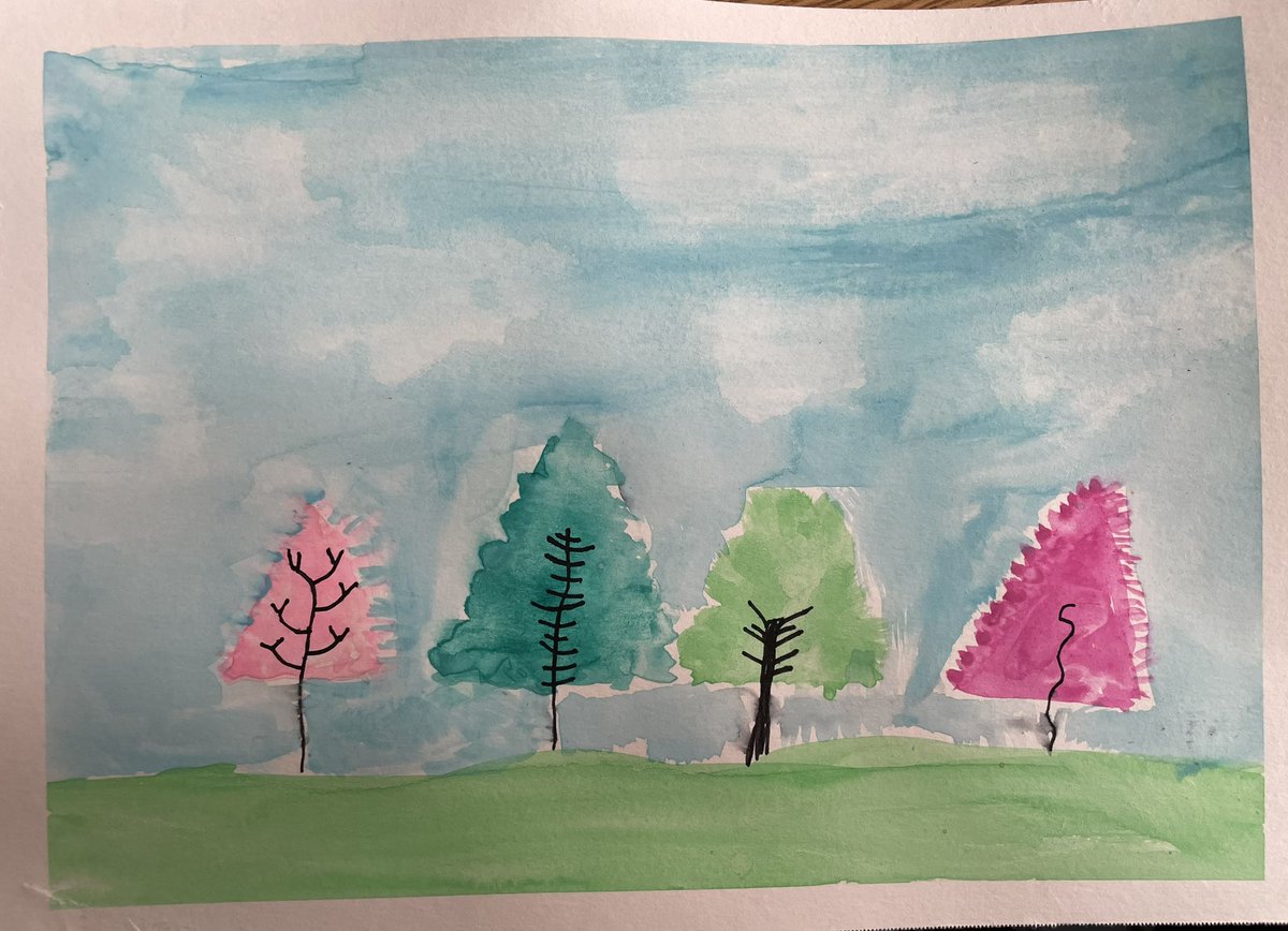 1st grade Watercolors 🥰