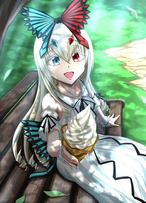 #ホワイトデーは銀髪白髪を愛でる日我が家のティータちゃん!全部が同一人物さ! 
