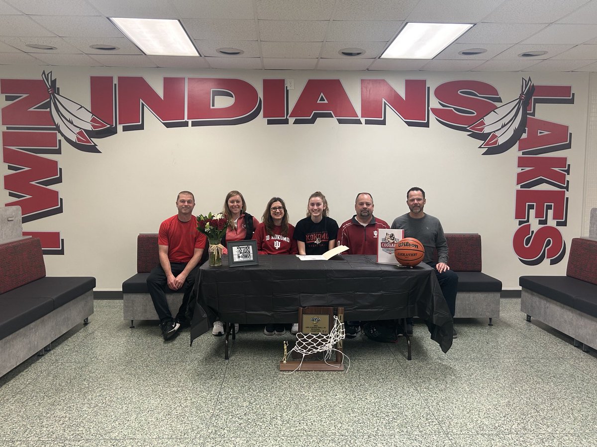 tl_indians's tweet photo. Senior Hannah Hodgen signed this morning to play basketball for the IU Kokomo Cougars. Congratulations and best of luck, Hannah - we are very proud of you! Thank you to her coaches, teammates, family and friends who came to help us celebrate! 🏀❤️🤍 ⁦@IUKWBB⁩ https://t.co/BCE0NYhmr6