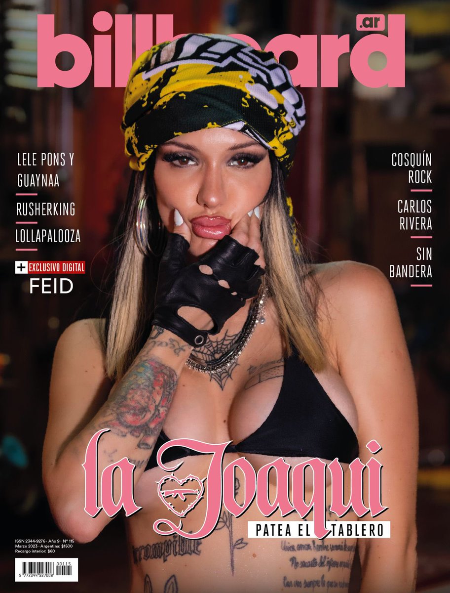 Goatrecords360's tweet photo. Portada de billboard Marzo ❤️‍🔥❤️‍🔥 @BillboardArg #LaJoaqui https://t.co/lpJmb7cW21
