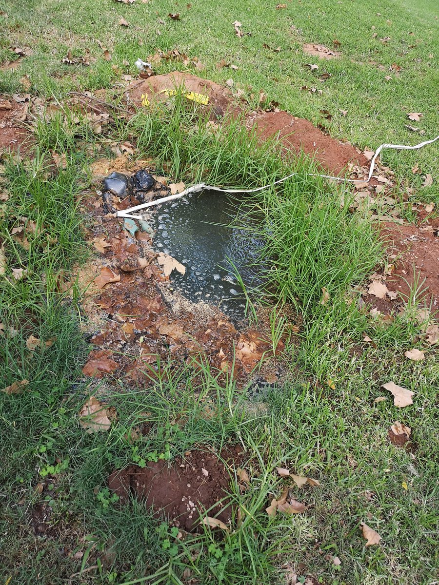 Stevo4sq's tweet photo. @CoE_Call_Centre Water leaking again corner Miles Sharp and Milburne Street, Rynfield. Leaking in 2 places there https://t.co/iLFy47hP1d