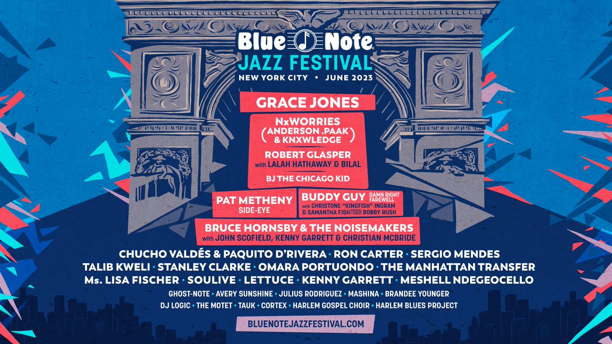 BlueNoteNYC's tweet photo. Celebrate a music filled summer with Blue Note Jazz Festival in New York City! Iconic headlining performances from Grace Jones, NxWorries, Robert Glasper, Pat Metheny, Buddy Guy Damn Right Farewell, and many more!
-
Tickets are now on sale!

https://t.co/knTeAPDoGr https://t.co/IA5ZkRUNta