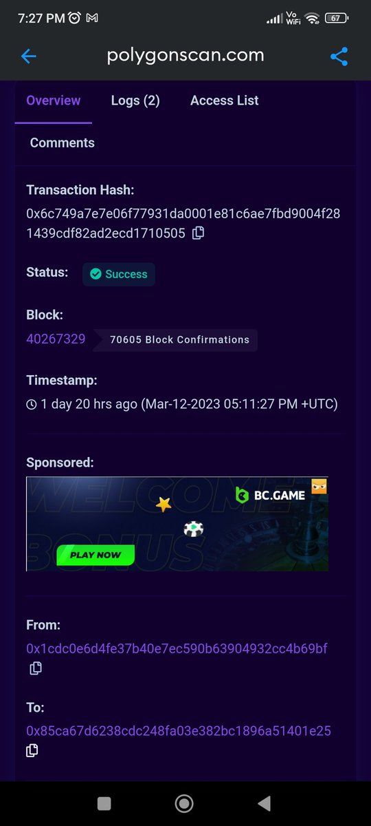 MindHustle2's tweet photo. @wazirxindia 
@MetaMaskSupport 
I transferred my Matic from meta mask to wazirx wallet
Transaction is successful but unable see funds in wazrix wallet

Transaction id :0x6c749a7e7e06f77931da0001e81c6ae7fbd9004f281439cdf82ad2ecd1710505
 Please help https://t.co/MWzweA2x6o