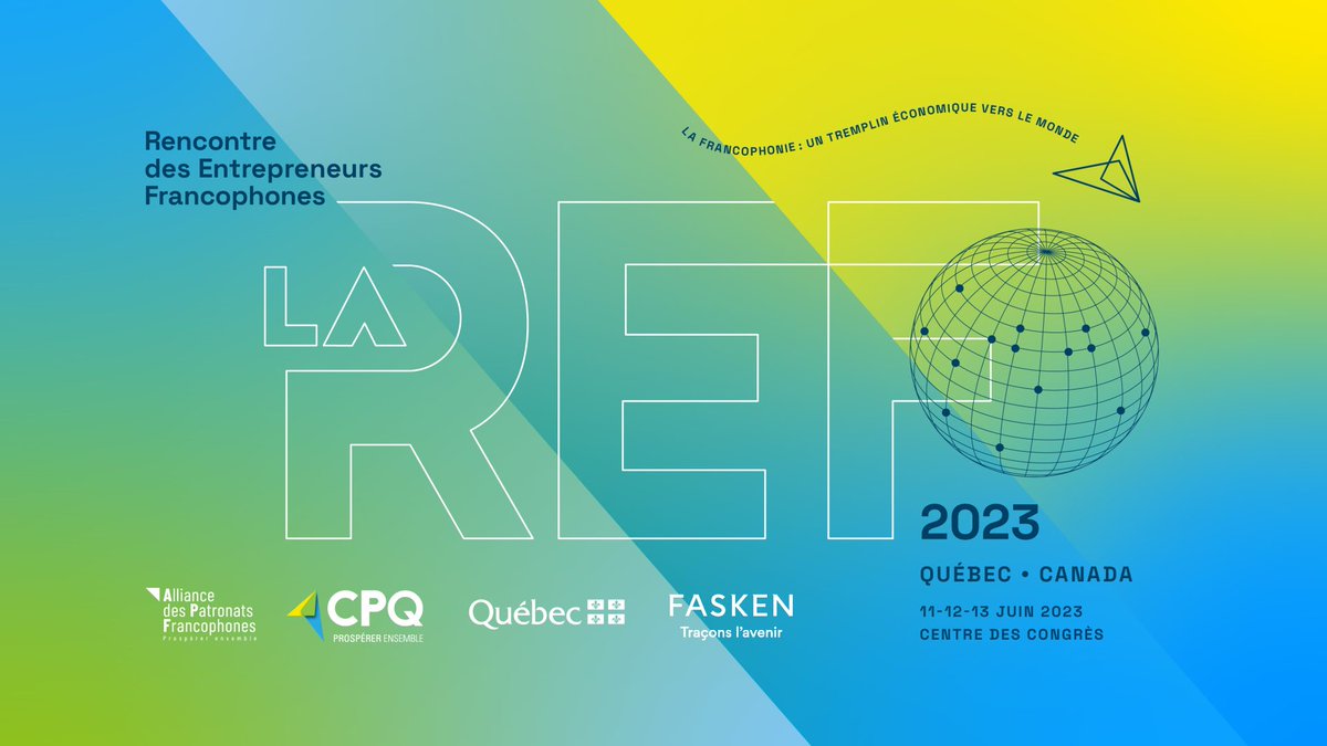 Relations internationales du Québec (@MRIF_Quebec) on Twitter photo 2023-03-14 14:35:21 #MardiFranco | Le Québec accueillera #LaREFranco🌐 du 11 au 13 juin, une occasion pour nos leaders économiques et entreprises de se regrouper et de s'ouvrir à d’éventuels partenariats/opportunités de développement! @conseilpatronat 🙂 Pour vous inscrire ➡️ eventbrite.ca/e/billets-renc… #MardiFranco | Le Québec accueillera #LaREFranco🌐 du 11 au 13 juin, une occasion pour nos leaders économiques et entreprises de se regrouper et de s'ouvrir à d’éventuels partenariats/opportunités de développement! @conseilpatronat 🙂 Pour vous inscrire ➡️ eventbrite.ca/e/billets-renc…