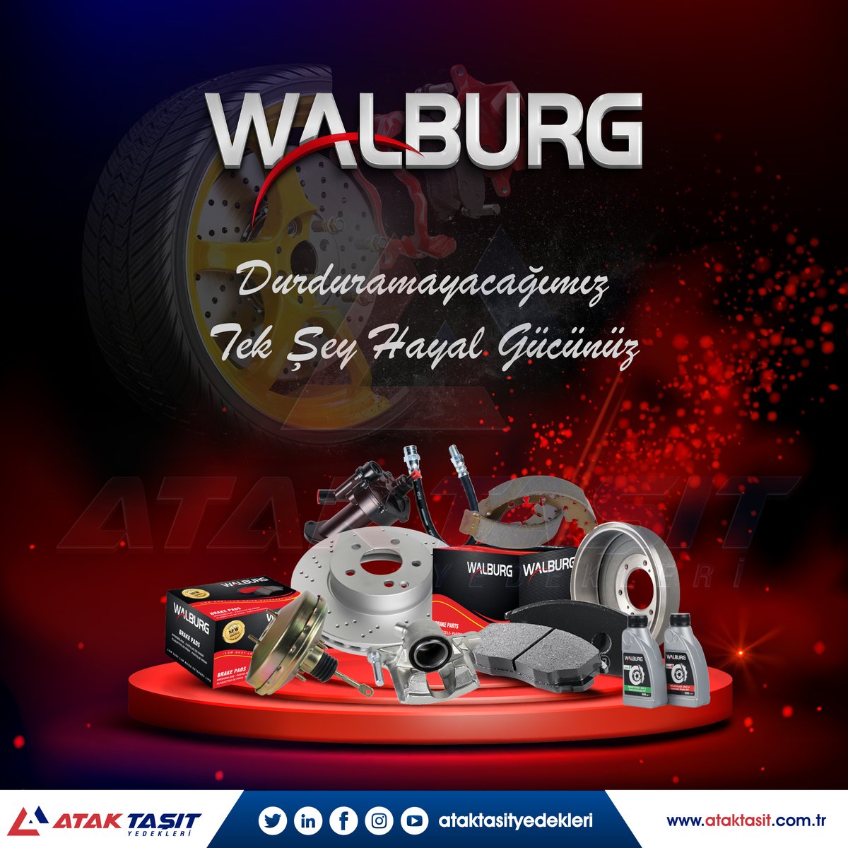Atak_Tasit's tweet photo. Durduramayacağımız Tek Şey Hayal Gücünüz !

#Walburg #FrenDisk #FrenKampana #FrenBalata #Servofren #KampanaBalata #FrenKaliper #FrenHortumu #BalataİkazKablosu #ataktaşıtyedekleri #herzamanatak #YedekParça #SpareParts #Aftermarket https://t.co/hP8oBHUqQk