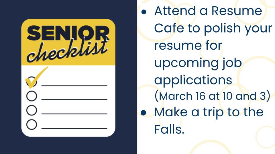 Don't forget to get your resume checked out and also take in a little Sioux Falls beauty!