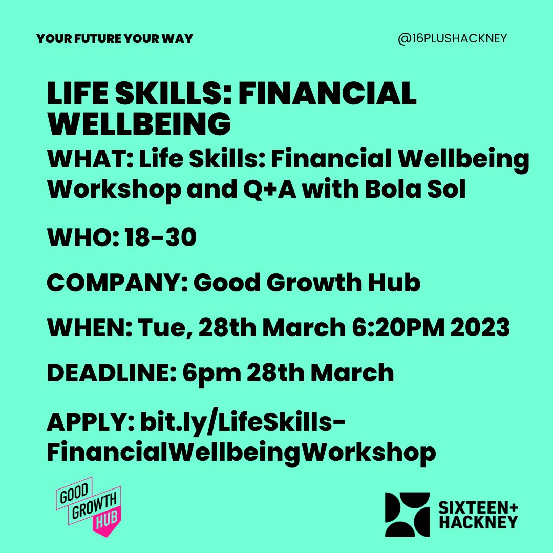 Financial Wellbeing Workshop. 
Learn cutting back on unnecessary expenses - Key money tips in the cost of living crisis. Follow the link to sign up!😍

#Lifeskills #financialwellbeing  #CostOfLivingCrisis #costoflivingcrisisuk  #Learnhowtosavemoney #workshoplife