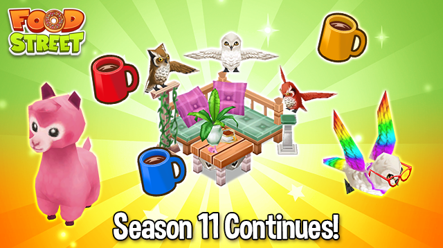 PlayFoodStreet's tweet photo. Help Blake collect more Coffee Mugs for the Owl Corner Cafe and continue to exchange them for great prizes! What's your favorite Season 11 reward? Let us know in the comments below!
#FoodStreetGame #SupersolidGames https://t.co/pb5PUst5Rs