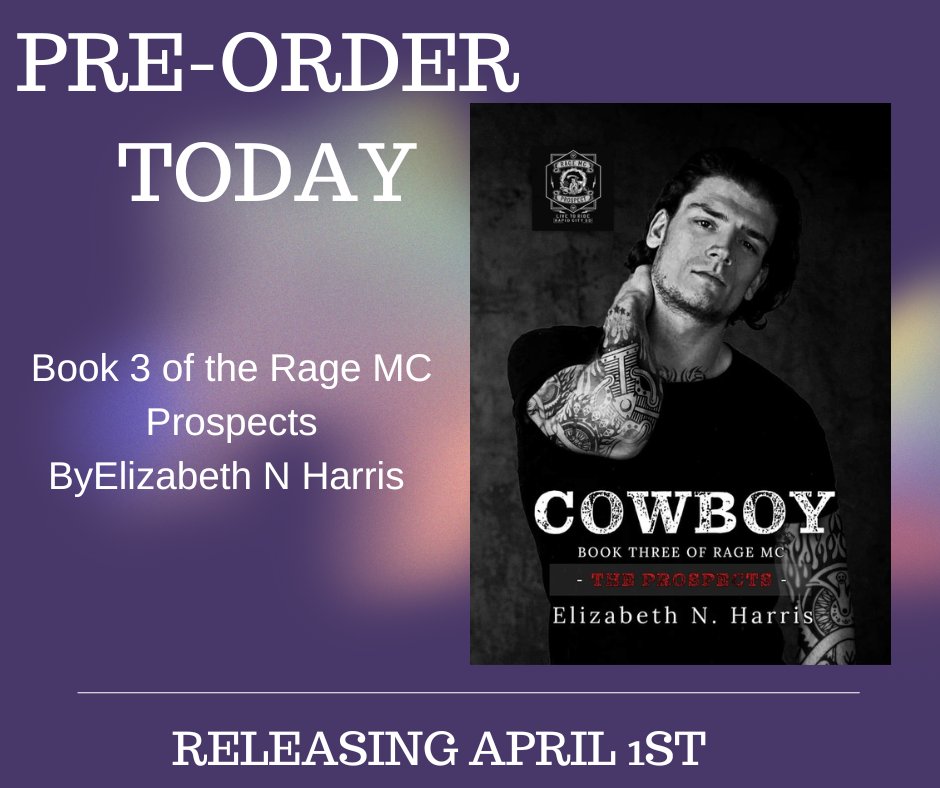 TheBookshelf12's tweet photo. 🫧🫧 Pre Order Now 🫧

        Coming April 1st

🐎🏍 COWBOY 🏍🐎

Rage Prospects Book 3
Author Elizabeth N Harris

Are you ready for Cowboy??

https://t.co/dTmjtClsG3 https://t.co/3ACqOOJh4f
