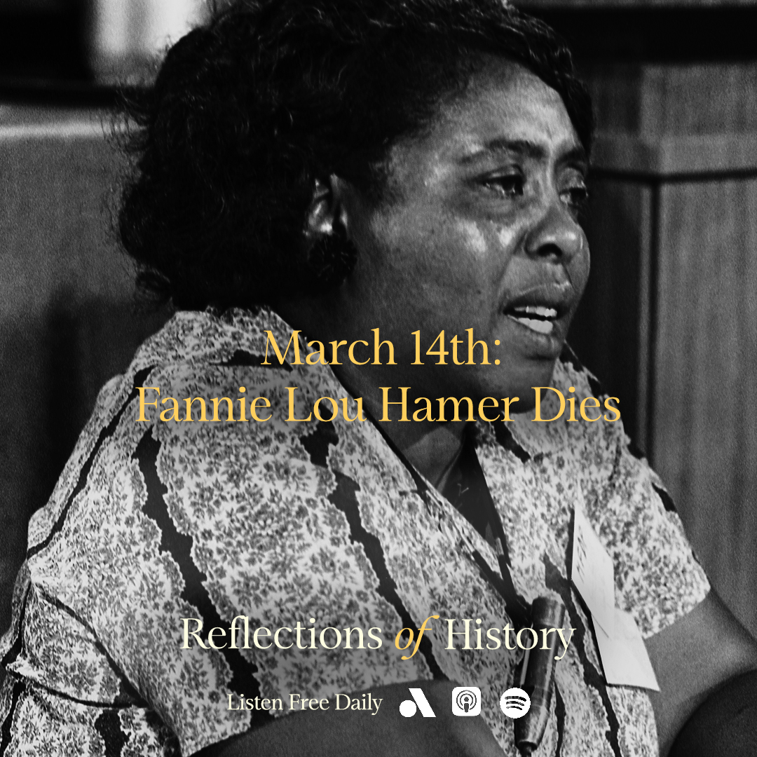 On this day in 1977, activist Fannie Lou Hamer died. Her testimony before officials of the Democratic Party in the summer of 1964 detailed the harrowing struggle of Black Americans to exercise the most fundamental of liberties: the right to vote. 🎧: link.chtbl.com/ROH